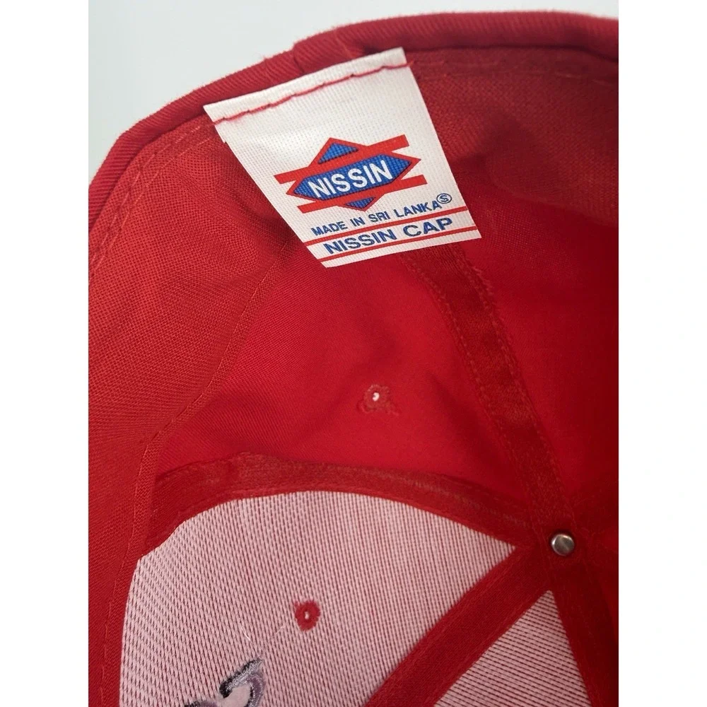 Vintage‎ 90s Rutgers University Snapback Hat Red NCAA Nissin Cap